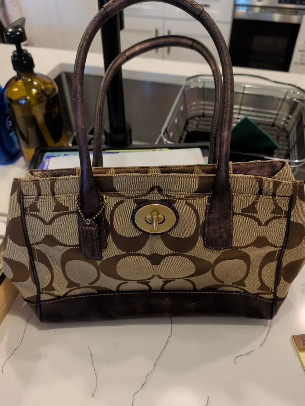 Coach 11557 Hampton Madeline Signature Satchel Handbag MSRP $328